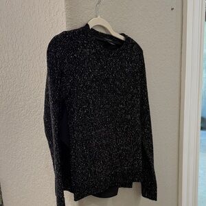Club Monaco Black and White Crewneck Sweater